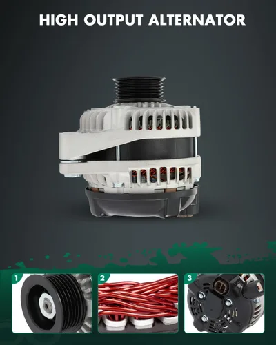 Miniatura 4 de SCITOO Alternador de alto rendimiento 130Amp 11030 Reemplazo nuevo para Acura para MDX 2005-2009, para Acura para RL TL 2005-2008, para Honda