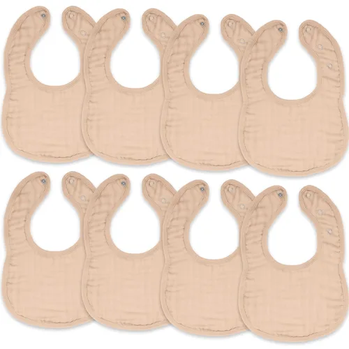Miniatura 10 de Comfy Cubs Baberos de muselina para bebés, paquete de 8, suaves y altamente absorbentes, baberos para alimentar, babear y dentición, broches Sage