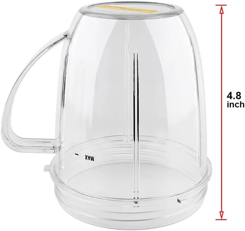 Miniatura 3 de Anbige Vasos de 18 onzas con piezas de repuesto de asa, compatibles con Nutribullet de 600 W y 900 W (2 tazas de 18 onzas con asa)