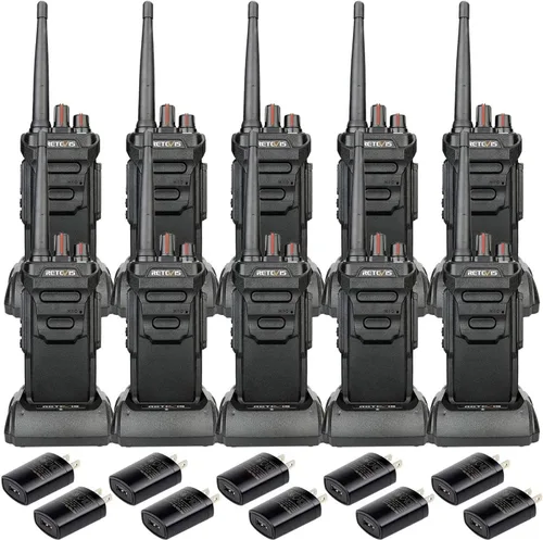 Retevis Walkie Talkies RT48 IP67 impermeable para adultos, resistente, radio profesional bidireccional recargable, 1200 mAh, VOX, alarma de