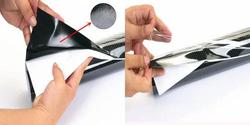 Miniatura 4 de LZLRUN Envoltura de vinilo de fibra de carbono 5D - Calificada para uso al aire libre y en automóviles - 1 pie x 5 pies Incluye espátula y aplicador