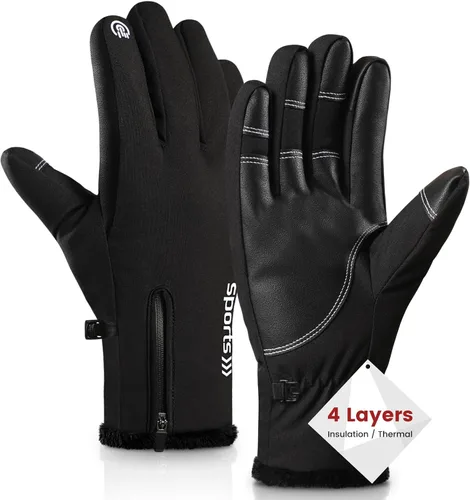 Trifabricy -Guantes de esquí de invierno de 10 para hombres y mujeres, guantes térmicos de nieve impermeables multicapa para clima frío, guantes