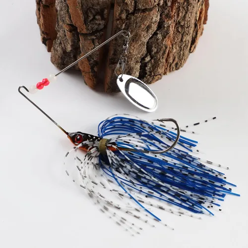 Miniatura 8 de 6 cebos giratorios para lubina, cebos giratorios para pesca de lubina, trucha, salmón, metal duro, spinnerbaits
