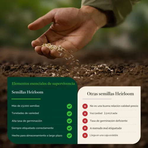 Miniatura 7 de Bóveda de semillas de supervivencia sin OMG – 23,000 semillas de vegetales, hierbas y frutas de polinización abierta para plantar – 144 variedades