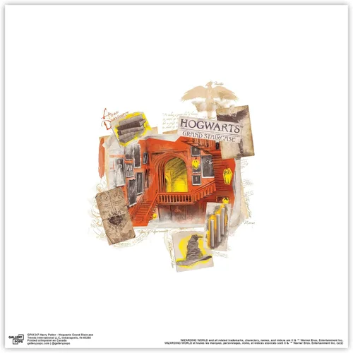 Miniatura 9 de Trends International Gallery Pops Harry Potter - Póster de pared de Hogwarts Grand Staircase, 12 x 12 pulgadas, versión enmarcada en negro Versión