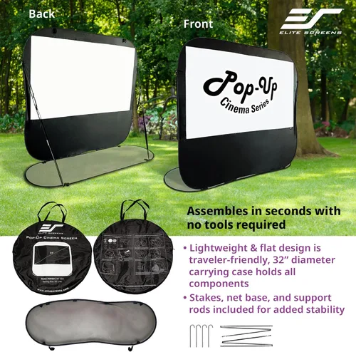 Miniatura 2 de Elite Screens POP84H. Serie Pop-Up Cinema. Monitor de proyección para interiores y exteriores, de 84 pulgadas, diagonal de 16: 9. Portable.
