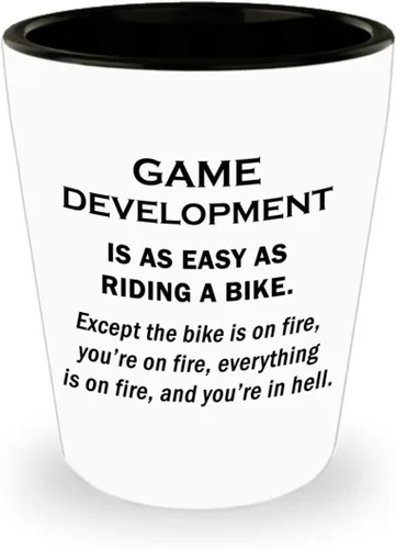 Regalos divertidos para desarrollador de juegos, diseño de chupito, tequila, vasos de tequila, novedosos vasos de vasos – Diseño de videojuegos