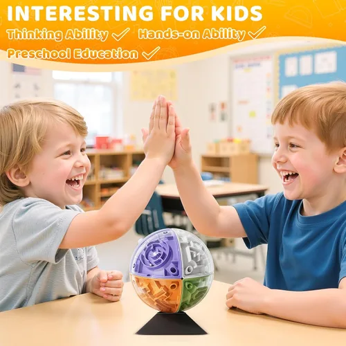 Miniatura 8 de Rompecabezas de bola 3D para niños de 5-8, 8-12, juego de combinación de colores, juguete para niños con razonamiento lógico, juguetes