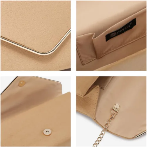 Miniatura 5 de Bolsos de mano Dasein para mujer, de ante sintética, para noche, formales para fiestas, bodas, cócteles, graduación