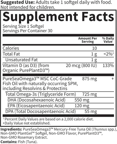 Miniatura 6 de Garden of Life Aceite de Pescado DHA Prenatal Formulado por Dr. - 500mg DHA y DPA en Forma de Triglicéridos 100% VD Vitamina D3, Fuente Única