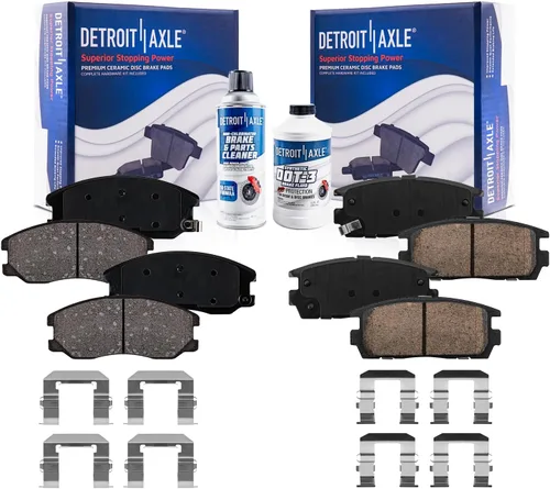 Miniatura 130 de Detroit Axle - Pastillas de freno traseras para Mercedes-Benz C230 C240 C280 C320 C350 CLK320 CLK350 CLK430 E300 E320 E420 E430 SLK350, pastillas