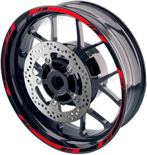 Miniatura 23 de MC MOTOPARTS Pegatinas para llantas exteriores de 17 pulgadas S01B compatibles con YZF R125 MT125 MT07 MT10 MT25 FZ25 MT03 (azul)