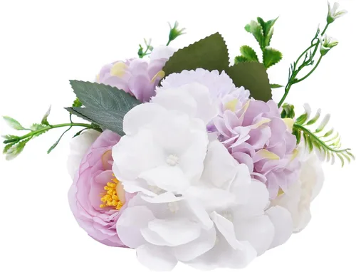Miniatura 3 de DYRABREST Bolas de flores de boda para centros de mesa, 10 piezas de flores artificiales falsas de plástico para centros de mesa de boda, ramo