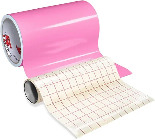 Miniatura 3 de ORACAL 651 Vinilo adhesivo rosa suave brillante para cameo, Cricut y silueta, incluye rollo de papel de transferencia transparente