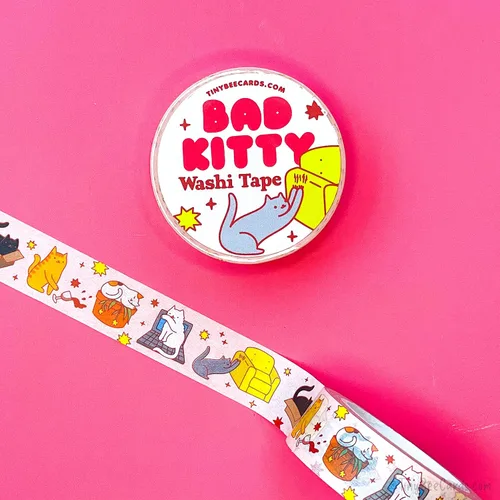 Miniatura 4 de Tiny Bee Cards Bad Kitty Mischief Washi Tape