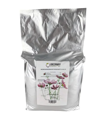 Greenway Biotech, Inc. Fertilizante de fosfato monoamónico 12-61-0 contiene 12% de nitrógeno y 61% de fósforo, el mejor potenciador de crecimiento y