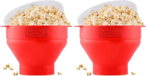 Miniatura 14 de El Original Korcci Palomitero de Silicona para Microondas, Palomitero para Microondas, Tazón Plegable para Hacer Palomitas en Microondas, No Azul