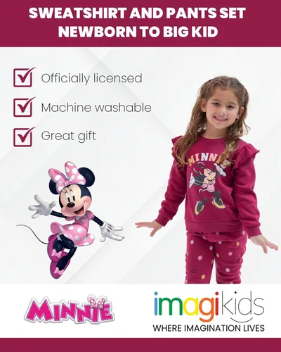 Miniatura 3 de Disney Conjunto de sudadera y pantalones de forro polar de Winnie the Pooh The Aristocats de princesa Minnie Mouse para recién nacidos a niños