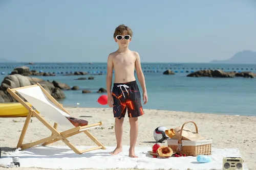 Miniatura 2 de UNICOMIDEA - Pantalones cortos de playa para niños, traje de baño para playa y piscina, secado rápido, traje de baño para niños, pantalones cortos