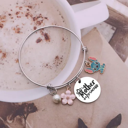 Miniatura 4 de KTENME Regalo para el Día de la Madre para mujeres y niñas, 2 pulseras de joyería para madre, madre, madrastra regalo de cumpleaños de hija