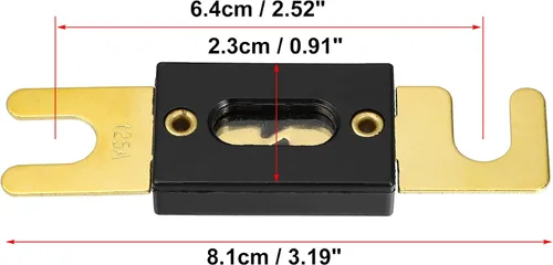 Miniatura 3 de X AUTOHAUX 2 fusibles de repuesto 125A ANL fusibles para coche, camión, motocicleta, barco, CD de audio