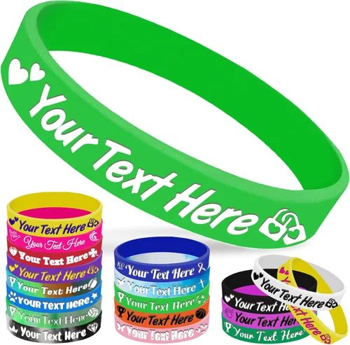 Miniatura 16 de Pulseras de silicona personalizadas, pulseras de goma personalizadas a granel para eventos, regalos de motivación deportiva, apoyos para hombres
