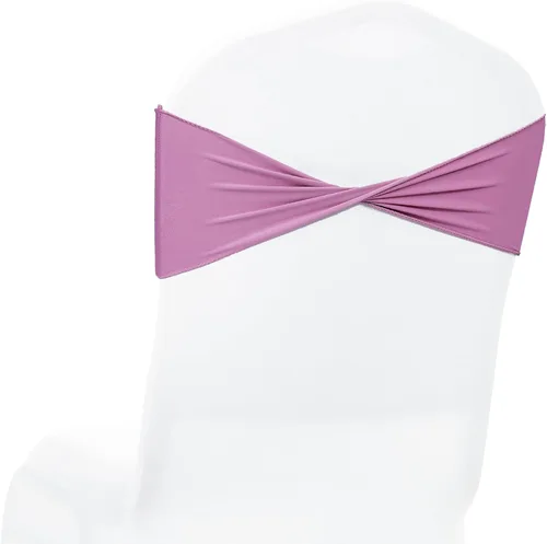 Miniatura 41 de MDS® Paquete de 10 bandas elásticas de elastano para silla sin hebilla deslizante, lazo elástico reutilizable para silla para boda, recepción