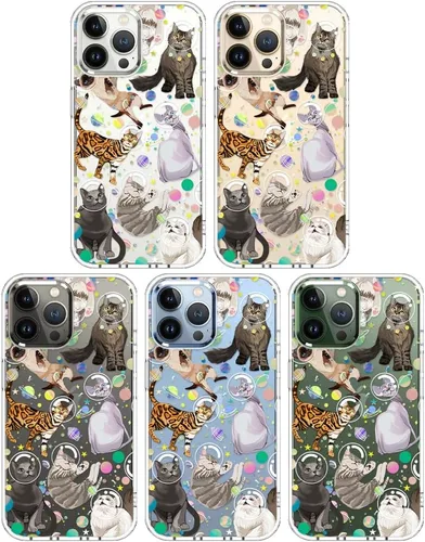 Miniatura 3 de MOSNOVO Funda para iPhone 13 Pro Max, [Protección contra caídas de grado militar Buffertech de 6.6 pies] [Tecnología antidespegado] Funda Gato