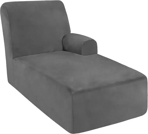 Miniatura 23 de ULTICOR Funda Adicional para Chaise (Gris Claro, Grande - Chaise Derecho)