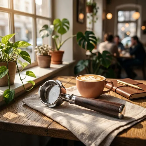 Miniatura 5 de 54mm Portafiltro sin fondo para Espresso con 3 orejas Compatible con máquina de espresso Barista Breville/Sage de 54mm Cesta de acero inoxidable
