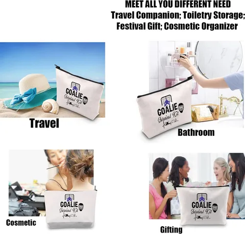 Miniatura 5 de JYTAPP Kit de supervivencia para porteros, bolsa de cosméticos, regalo de hockey sobre hielo, regalos para jugadores de hockey, bolsa de viaje