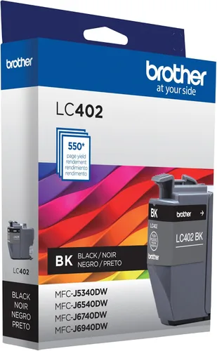 Miniatura 3 de Brother Cartucho de tinta negro LC402BK de rendimiento estándar genuino