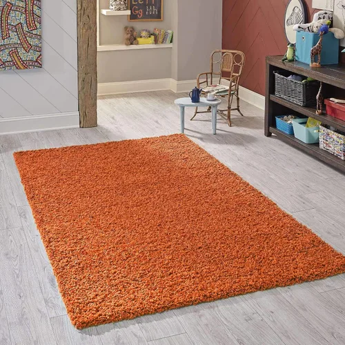 Miniatura 8 de Unique Loom Zuniga Solid Shag Collection alfombra moderna de felpa negra de área (7' 0 x 10' 0)