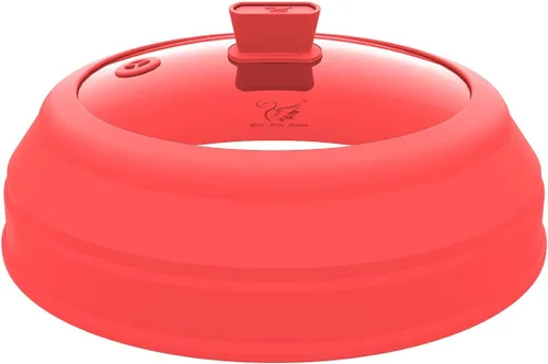 Miniatura 10 de Tapa protectora contra salpicaduras de microondas, cubierta de vidrio con silicona plegable para cubiertas de platos de 8.5 pulgadas, color negro