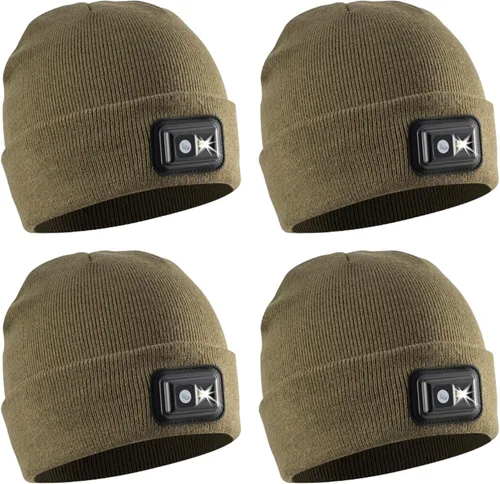 Miniatura 13 de POWERCAP - Sombrero LED con luz de 150 lúmenes, forro polar recargable con faro incorporado brillante, impermeable, cálido, talla única Mossy Oak