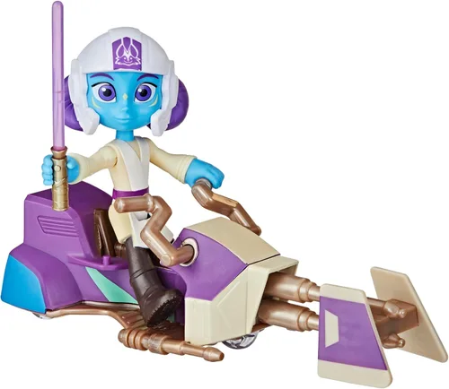 Miniatura 12 de Star Wars: Young Jedi Adventures LYS Solay - Figura y bicicleta Speeder, figuras de acción y vehículos a escala de 4 pulgadas, juguetes de Star