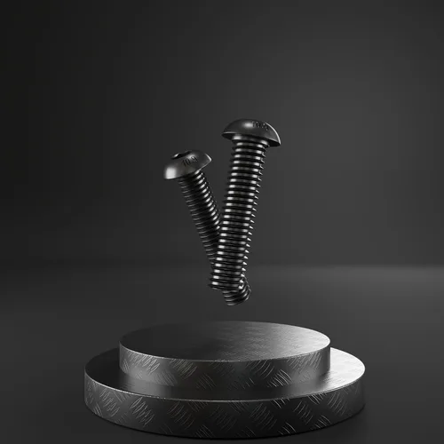 Miniatura 5 de Tornillos de cabeza de botón M3 x 0.315 in, 0.394 in, 0.472 in, 0.630 in, 0.787 in, cabeza de botón, acero de aleación de grado 10.9, unidad