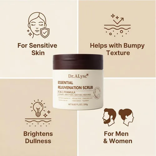 Miniatura 7 de Essence Exfoliante revitalizante con cúrcuma ácido glicólico niacinamida tratamiento para pieles sensibles, exfoliante suave y cremoso de lavanda