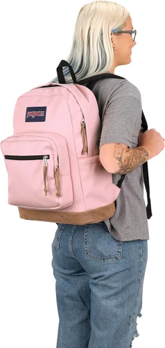 Miniatura 6 de Mochila JanSport Right Pack - Mochila duradera para el día con bolsillo acolchado para portátil de 15 pulgadas, Rosa brumosa, Tamaño único
