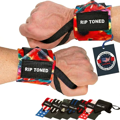 Miniatura 13 de Rip Toned Muñequeras de 18" – Correas de muñeca respaldadas por la USPA para levantamiento de pesas – Soporte de muñeca de calidad – Ajustables, Rojo