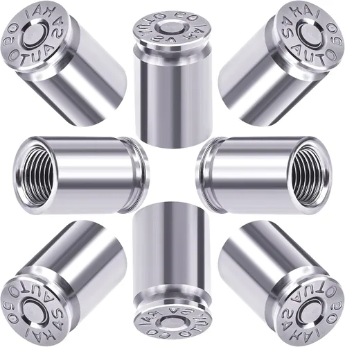 Miniatura 9 de Tapas de válvula de neumático, bala, aleación de aluminio, cubiertas universales a prueba de polvo para automóviles, SUV, camiones, bicicletas