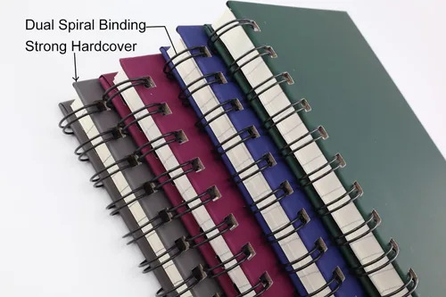 Miniatura 4 de Cuaderno en espiral, paquete de 4 cuadernos en espiral de tapa dura A5, 5.7" x 8.5", 160 páginas, papel de 100gsm, diarios con rayas universitarias