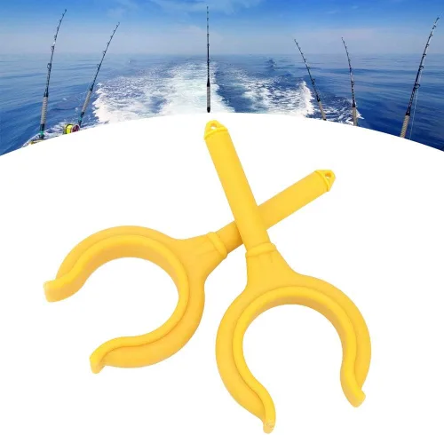 Miniatura 3 de Milltrip 2 unids Boat Oar Lock Fishing Rod Holder Soporte Marine Rubber Dinghy Accesorios (Amarillo)