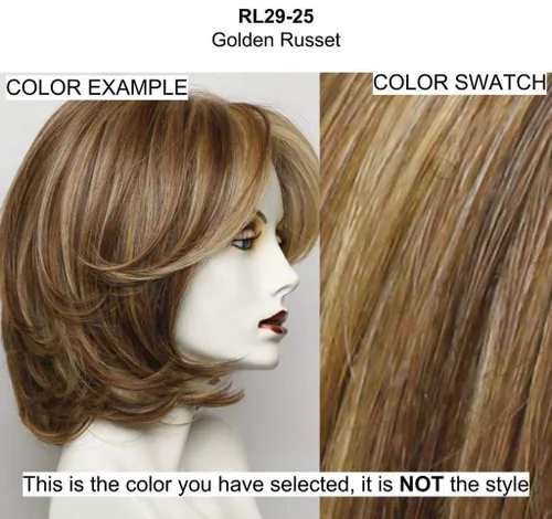 On Your Game - Peluca de color RL29/25 GOLDEN RUSSET – 12 pulgadas de corte Bob en ángulo perfecto, apto para el calor, parte superior de RL29/25