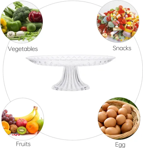 Miniatura 5 de Luxshiny Soporte de postre Plato de fruta para mesa Acrílico ligero Fácil de transportar Instalar