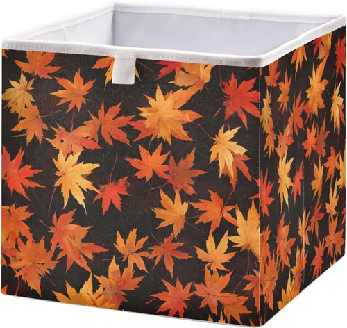 Miniatura 11 de Bolaz Organizadores de armario con hojas de otoño, conos de pino, cubos de almacenamiento, cestas para estantes para el hogar, habitación, oficina