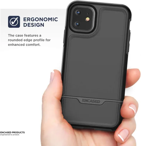 Miniatura 4 de ENCASED Rebel Armor - Funda para iPhone 11 - Funda ultra protectora resistente (negro)