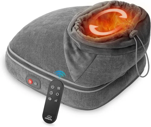 Miniatura 8 de Snailax Masajeador Shiatsu 2 en 1 para pies y espalda con calor, calentador de pies amasado, masaje eléctrico de pies, masajeadores para espalda