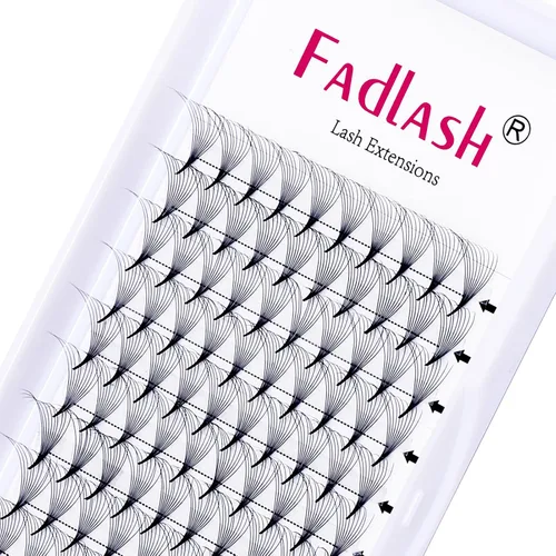 Miniatura 25 de Extensiones de pestañas postizas en abanico 10D Extensiones de pestañas postizas prefabricadas 0.05 0.07 de grosor Extensiones de pestañas postizas