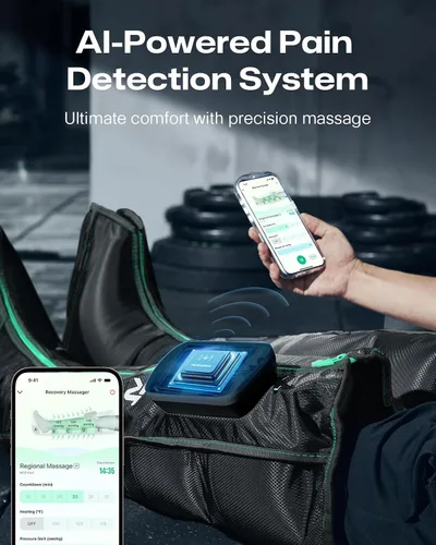 Miniatura 5 de UREVO Smart Leg Recovery PT Pro, tecnología patentada de masaje con tecnología de masaje recargable inalámbrica de compresión de aire